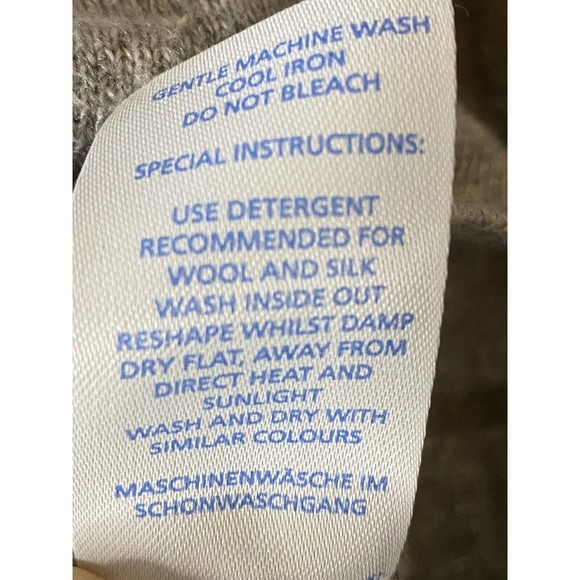 Boden‎ Sweater Womens Pullover Gray Wool Blend Button Back 3/4th sleeve Sz 6 - Picture 10 of 11